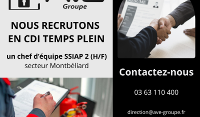 ave groupe recherche agent de sécurité incendie à montbéliard