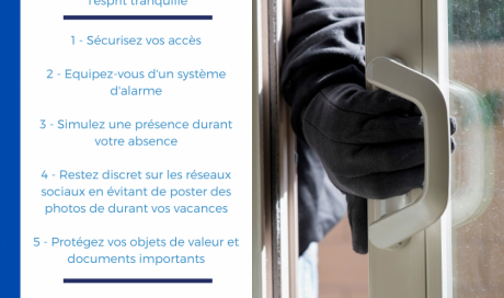 Protection de la maison avant un départ en vacances 