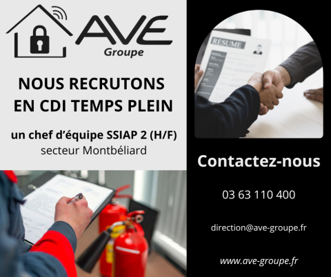 ave groupe recherche agent de sécurité incendie à montbéliard 