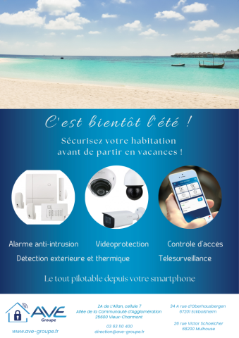 ave groupe votre expert en sécurité : alarme, vidéoprotection, détection anti intrusion, télésurveillance, secteurs montbéliard, belfort, mulhouse, strasbourg