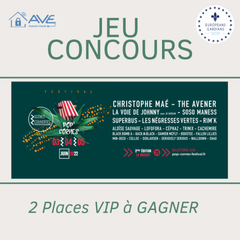 Jeu concours du 24/05/2022, organisé par le Groupe AVE sur la page Facebook (jeu-concours organisé indépendamment de Facebook).