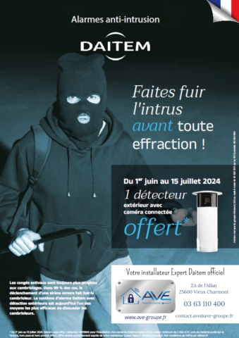 ave groupe installateur de système d'alarme daitem ; éviter les cambriolages et les effractions 