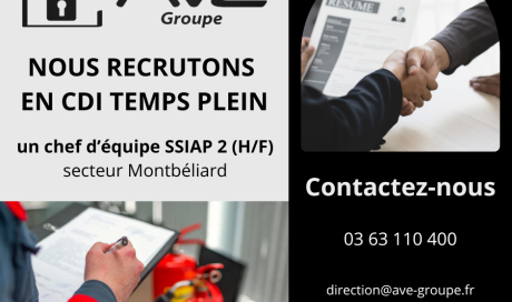 ave groupe recherche agent de sécurité incendie à montbéliard