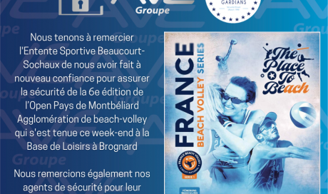 Sécurisation de la 6e édition de l’Open Pays de Montbéliard Agglomération de beach-volley